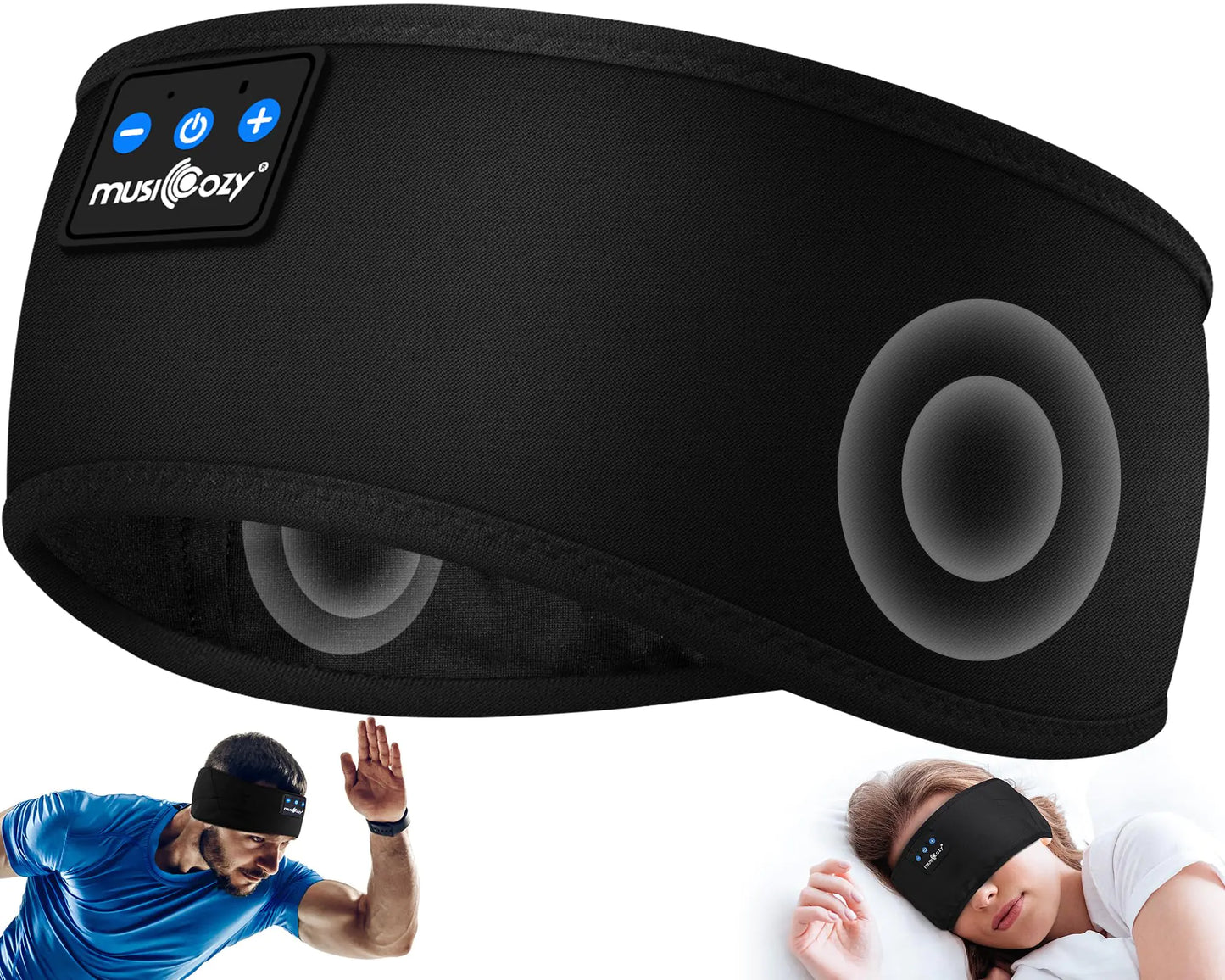 MUSICOZY Bluetooth 5.2 Headband for Sleep & Sports